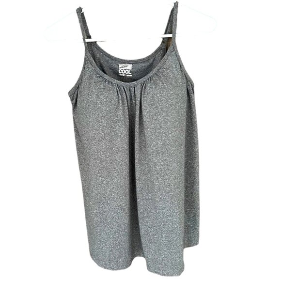 32 Degrees Flowy Gray Camisole With Built-in Bra Size M  8/10 - Picture 1 of 6
